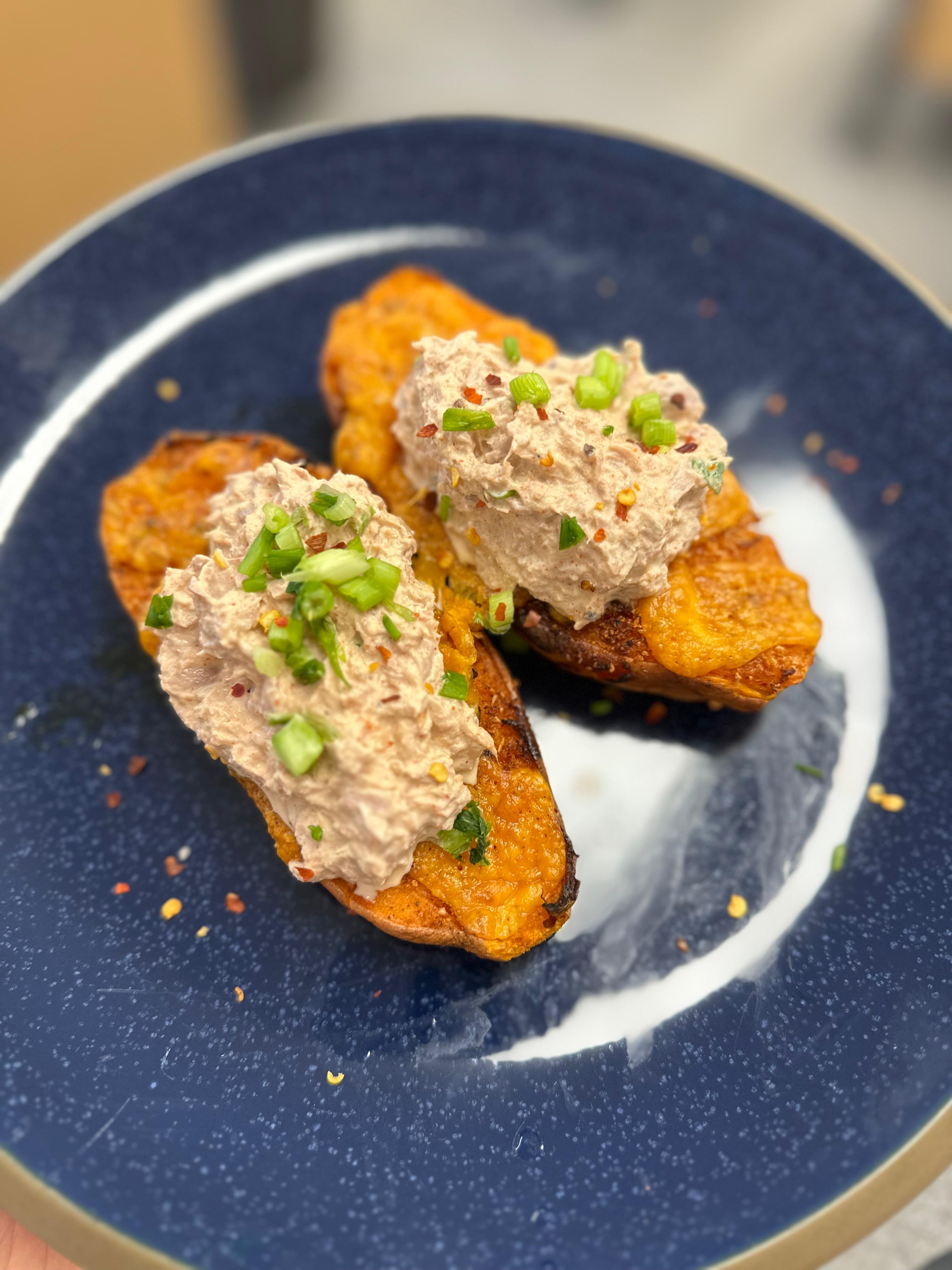 tuna + sweet potato power bowl