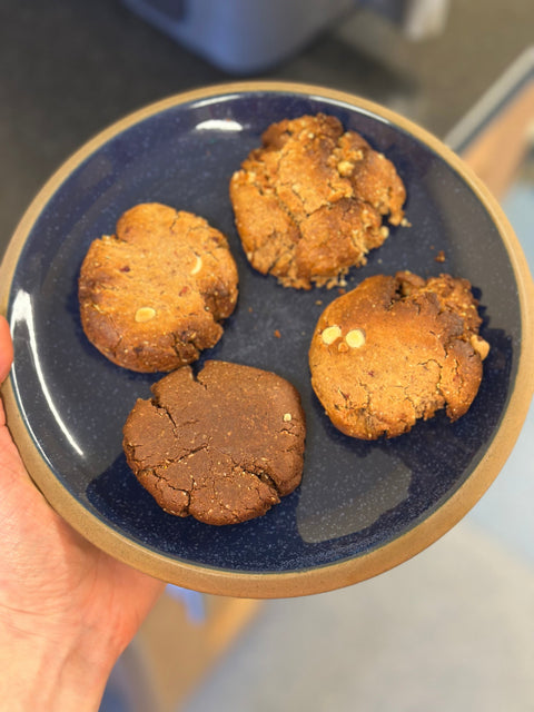 oac protein balls baked into warm, golden biscuits