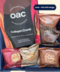 oac full range bundle: one of each protein ball flavour plus a 300g collagen crumb pouch